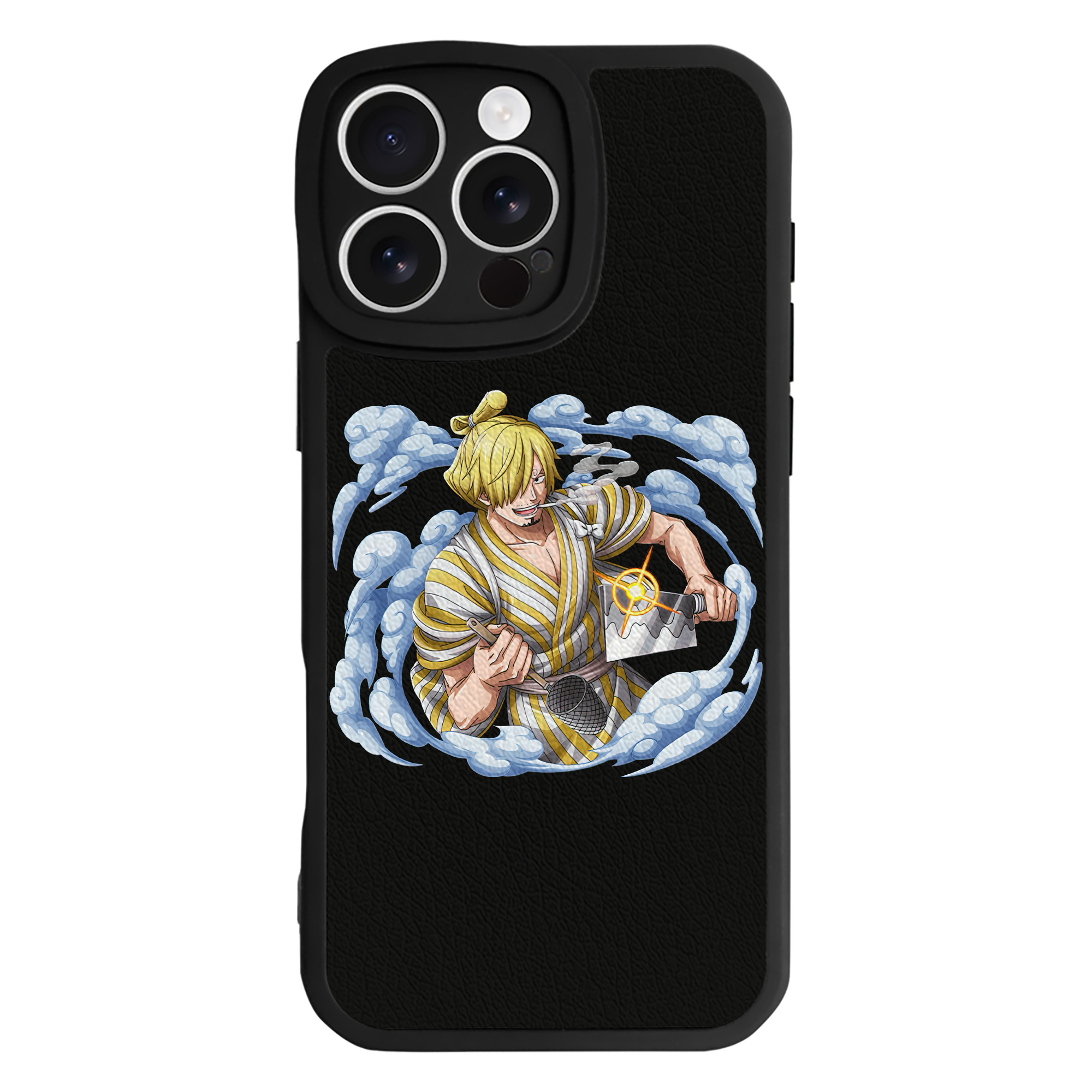 （画像用） ワンピース サンジ ONE PIECE Sanji 【iPhone 16シリーズ対応】シリコンスマホケース（レザー調） 材質：シリコン